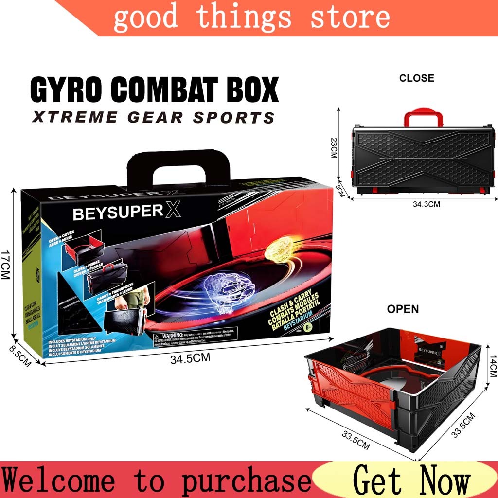 Battle Gyro Arena Beyblade X Stadium Mainan Anak Laki Burst Gasing X-11 พับเกียร์ Combot กล่องของขวั