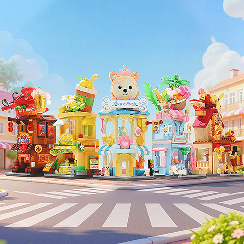MINISO  มุมเมือง ซีซั่น 8 โมเดลถนนขนาดเล็ก ประกอบง่าย สําหรับตั้งโชว์และสะสม (มีให้เลือก 5 สไตล์) ขนาด 20ซม. × 17ซม. × 6ซม.