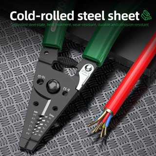 LAOA 3-In-1 Bent Handle Wire Stripper คีมมัลติฟังก์ชั่ช่างไฟ…