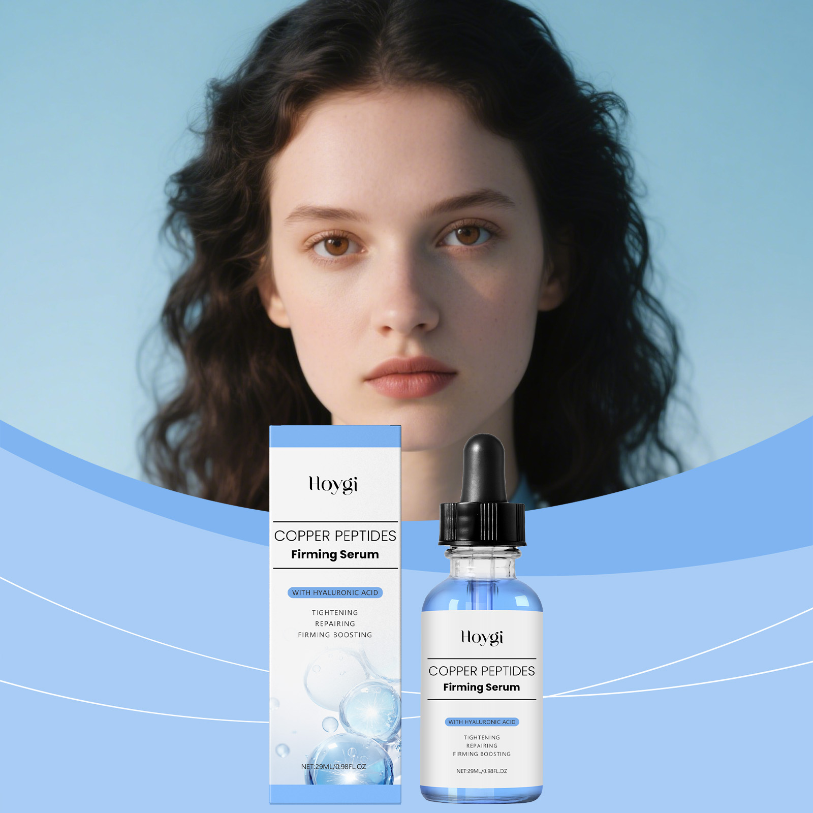 เซรั่มบํารุงผิวหน้า Hoygi Face Copper Peptide สําหรับบํารุงผิวให้ชุ่มชื้น ผิวโกลว์นุ่ม สูตรอ่อนโยน เหมาะสําหรับดูแลผิวประจําวัน