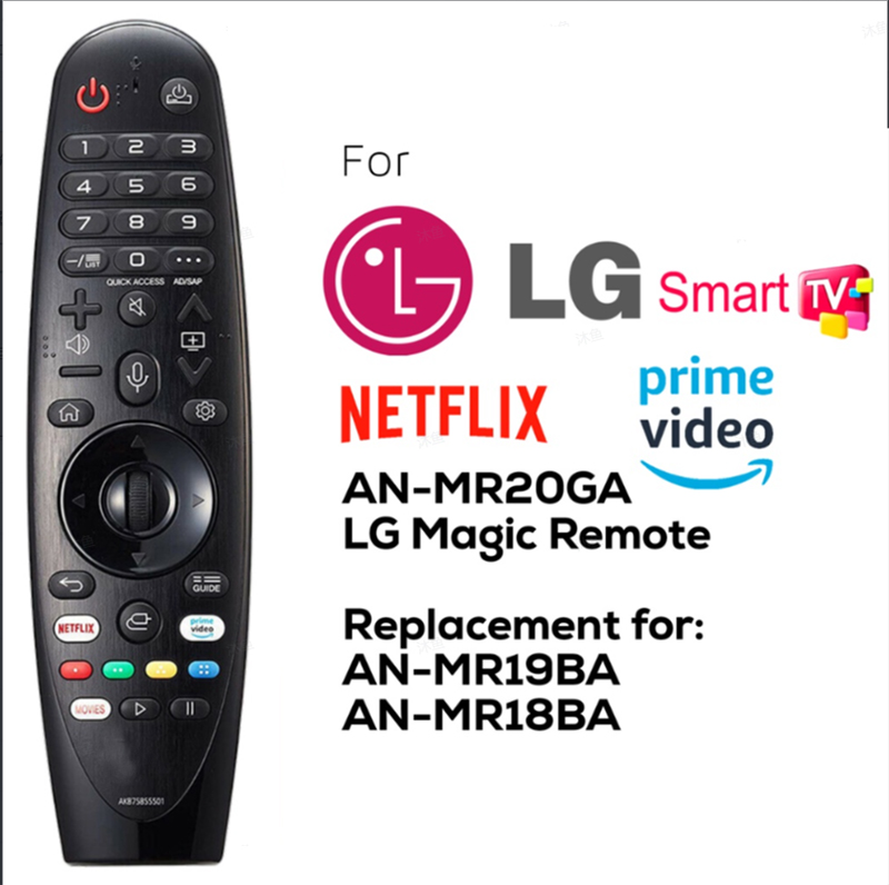 รีโมทเมจิก LG รุ่น AN-MR20GA พร้อมเสียงและเคอร์เซอร์ Netflix, Prime Video, AKB75855505