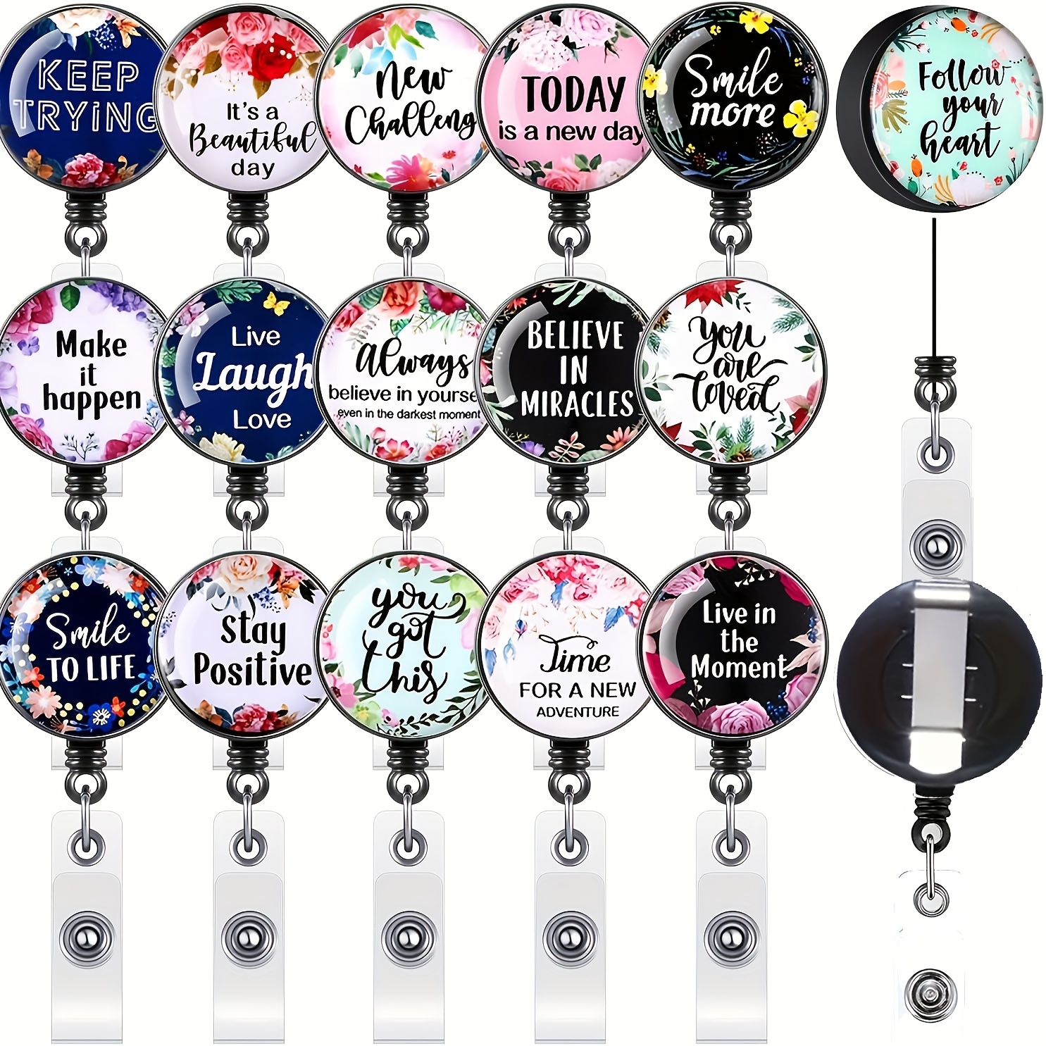 16 น่ารัก NURSE BADGE SCROLL DECORATIVE STRETCH ID คลิปแบดมินตันพร้อมการออกแบบสําหรับ NURSE WEEK GIF