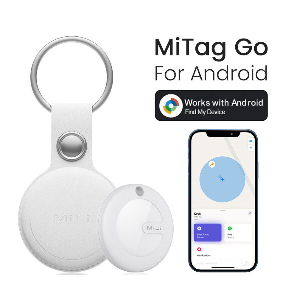 ตัวติดตามความเข้ากันได้กับ Bluetooth MiLi MiTag Go สําหรับ Android ใช้งานได้กับ Google Find My Devic