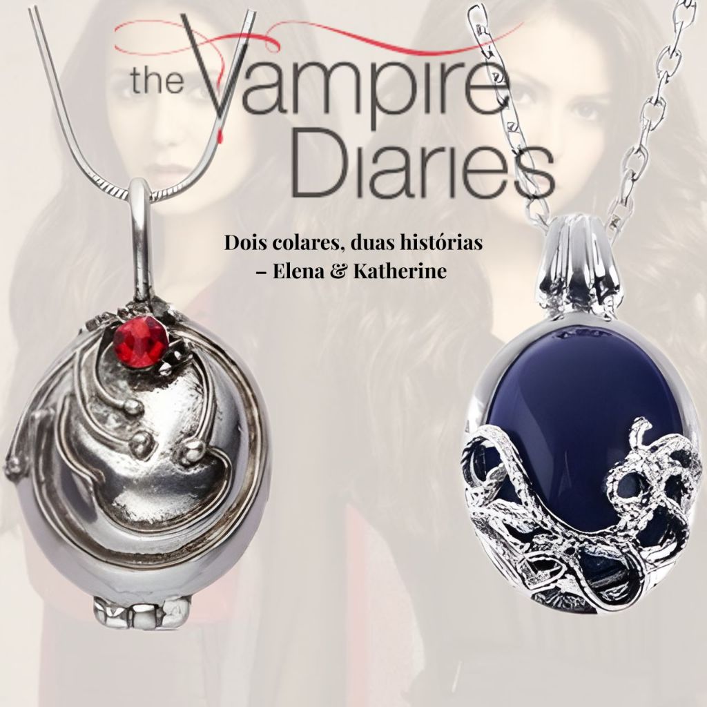 ชุดสร้อยคอ TVD จาก The Vampire Diaries | สร้อยคอเอลิน่า กิลเบิร์ต, แคทเธอรีน เพียร์ซ, จี้เวอร์บา, ขอ