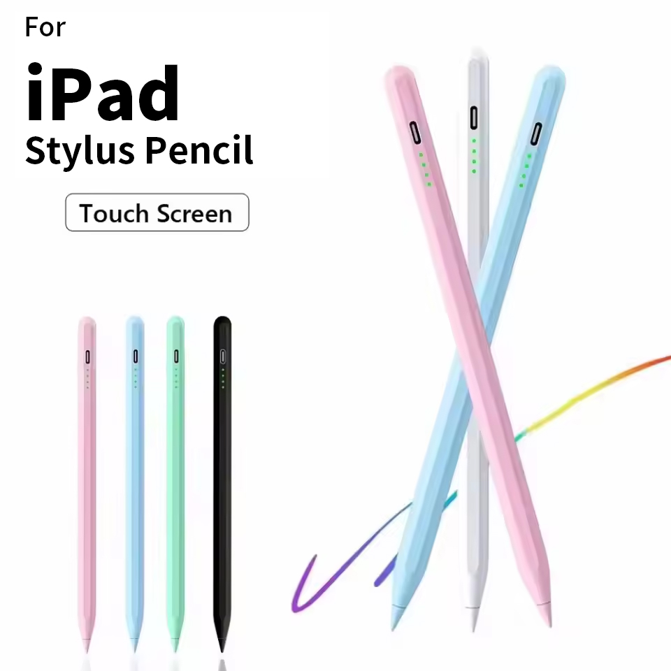 ปากกาสไตลัส สําหรับ Apple Pencil iPad Air 11 13 M2 M3 Pro 13 11 M4 M5 5/6/7/8/9/10th/11th Gen Air 4 พร้อมฟีเจอร์กันฝ่ามือ