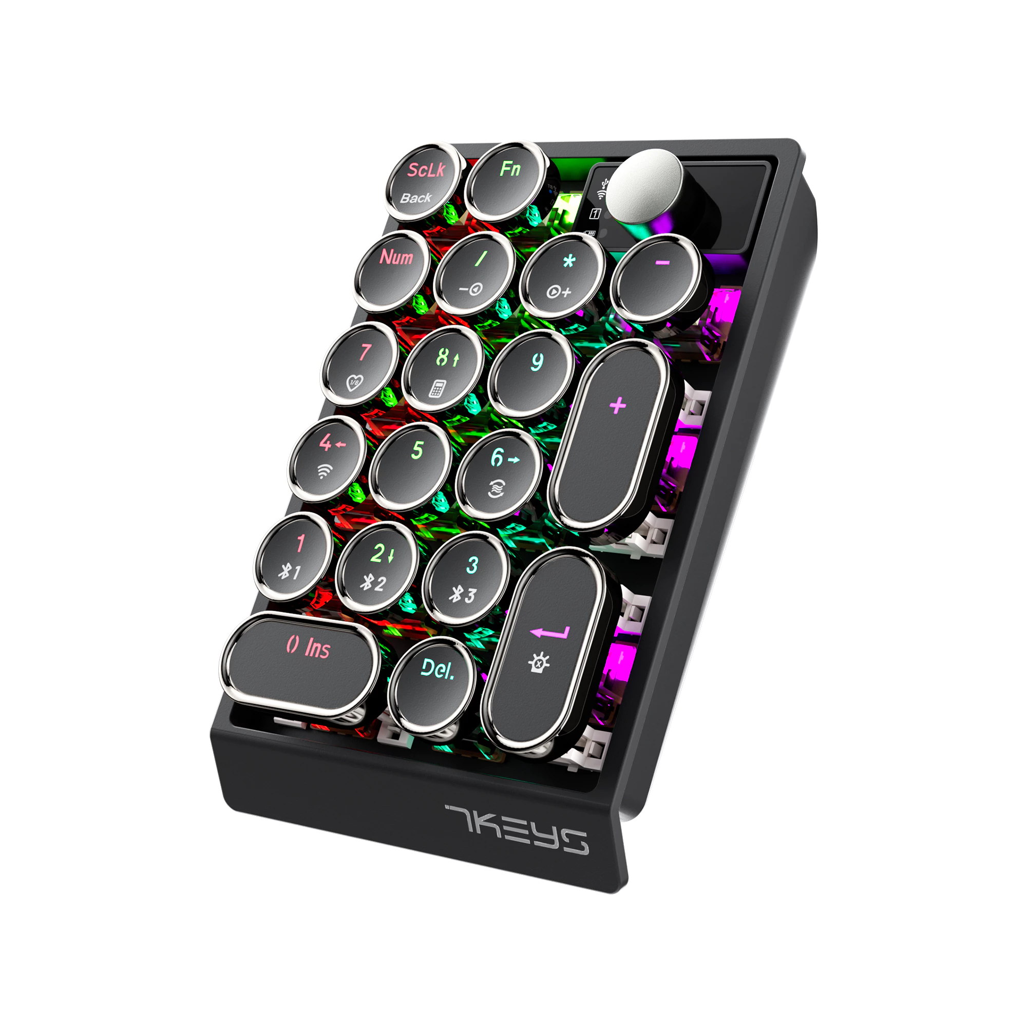 คีย์บอร์ดแมคคานิคอลไร้สาย บลูทูธ พร้อม Numpad และไฟ RGB thumbnail 7