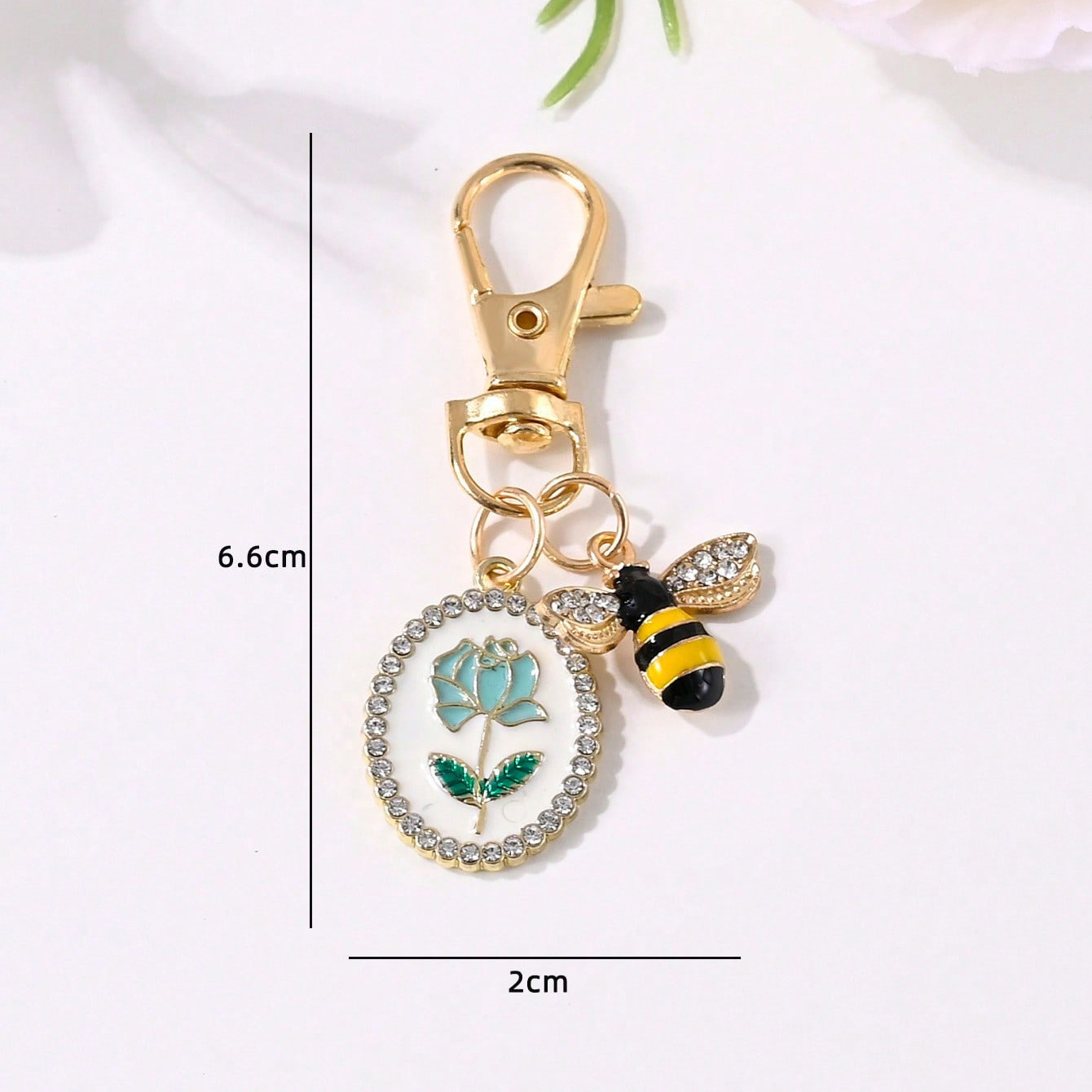 ฝรั่งเศสประณีตเพชรล้อมรูปไข่ยี่ห้อ Rose Bee พวงกุญแจกระเป๋าหูฟังเคสโทรศัพท์ตกแต่งรถ Best Friend จี้ 2 ganungan kunci gantungan tas ของขวัญสําเร็จการศึกษา ราคา ถูกที่สุด ดีลบีเคเค แกลเลอรีภาพที่ 6