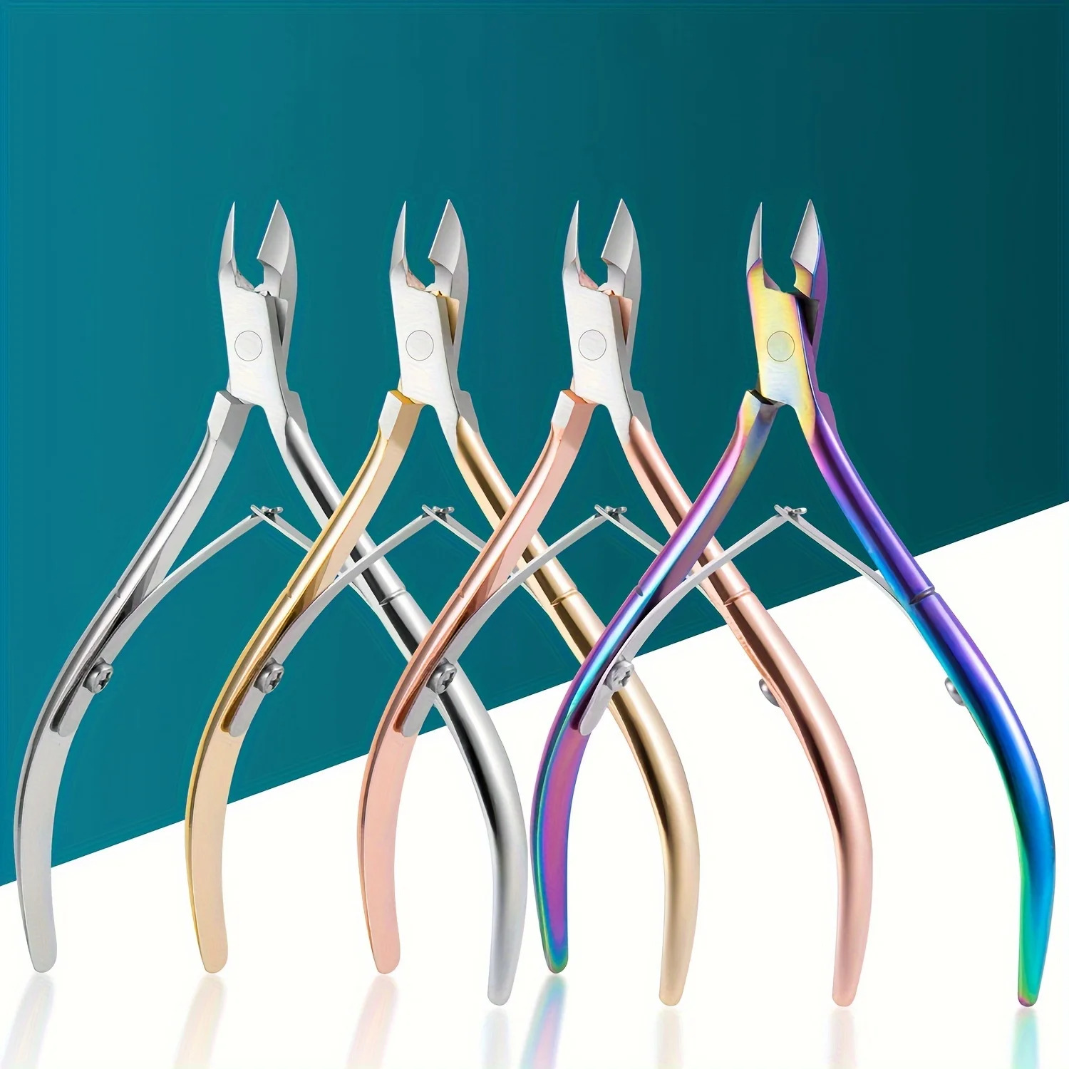 สแตนเลส Clippers Remover เครื่องมือเล็บเท้า Cuticle Trimmer Clippers คมมาก Cuticle Clippers กรรไกร