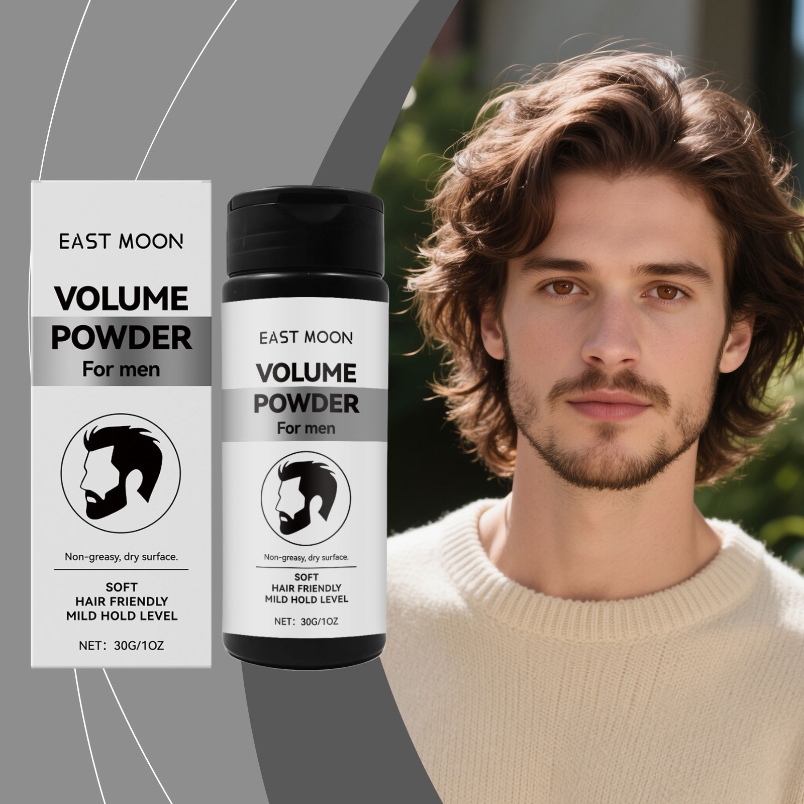 Mens Instant Lift Hair Stying Powder rambut volume Powder เนื้อแป้ง