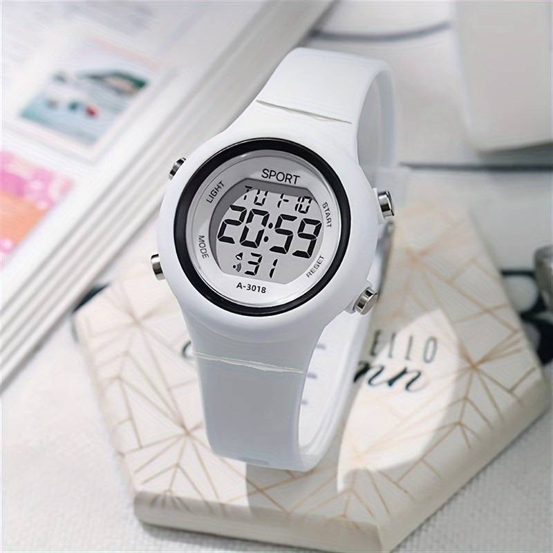 Back To School Summer Kids Digital Watch จอแสดงผล LED Date Timer Night Light Gift ราคา ถูกที่สุด ดีลบีเคเค แกลเลอรีภาพที่ 7