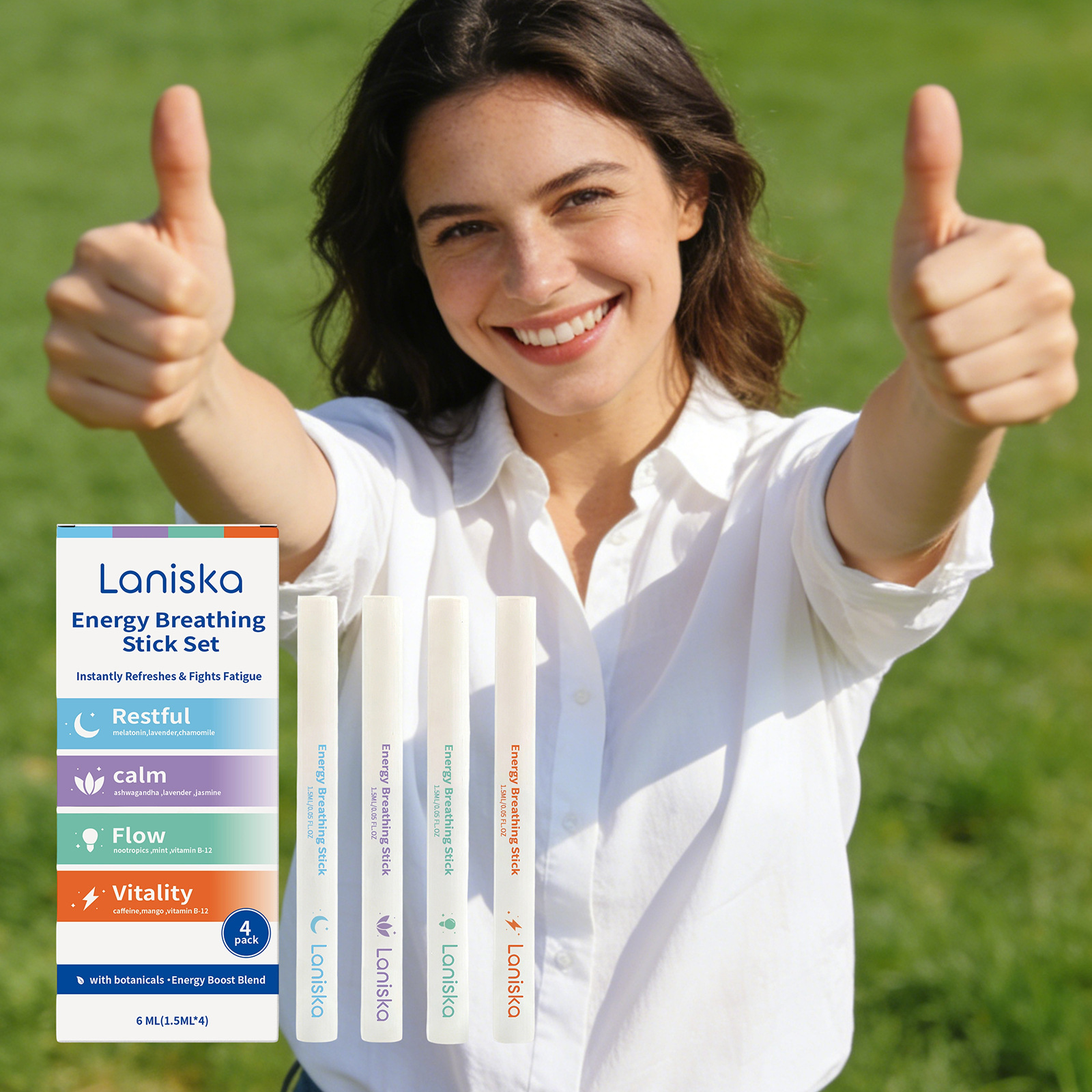 ชุดปากกาอโรม่าสมุนไพร Herbal Care Pen 4-Pack | ปากกาอโรม่ากระจายกลิ่นจากพืชพรรณธรรมชาติ เพื่อช่วยให้หลับ ผ่อนคลาย เติมพลังและสมาธิ
