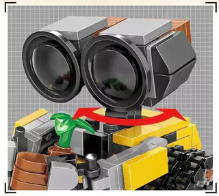 ของเล่นบล็อกตัวต่อ - หุ่นยนต์ WALL-E - ปริศนา 3 มิติ บล็อกขนาดเล็ก