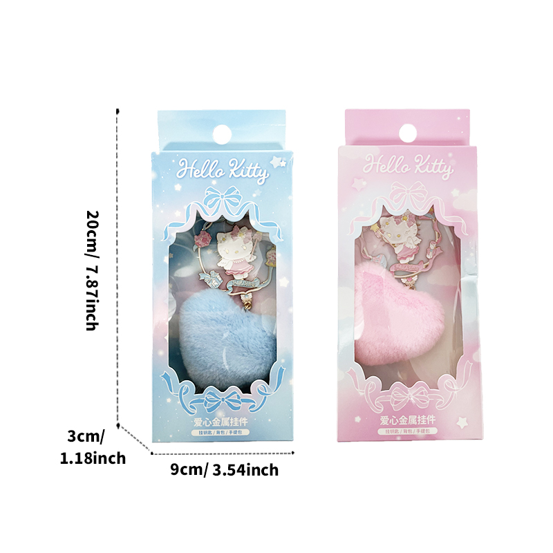 MINISO  ซานริโอ เพกาซัส มินิ ซีรีส์ – น่ารัก & หัวใจ & จี้โลหะ (สไตล์เฮลโลคิตตี้, ฟ้า & ชมพู) ขนาด 20ซม. × 9ซม. × 3ซม. ราคา ถูกที่สุด ดีลบีเคเค แกลเลอรีภาพที่ 3