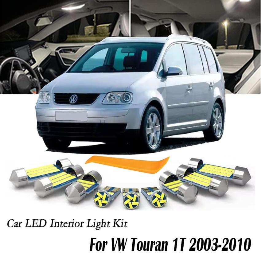 ชุดหลอดไฟ LED ภายในรถยนต์ 11 ชิ้น สําหรับ VW Volkswagen Touran 1T 1T1 1T2 ปี 2003-2010