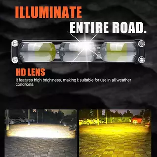 แถบไฟ LED บาง 60W ไฟตัดหมอกแบบสองสี เหลือง/ขาว สําหรับ UTV ATV รถออฟโรด