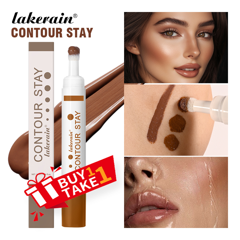 【ซื้อ 1 แถม 1】Lakerain 2 ชิ้น ครีมคอนทัวร์ให้ความชุ่มชื้นแบบลิควิด คอนทัวร์และบรอนเซอร์กันน้ํา เบาสบ