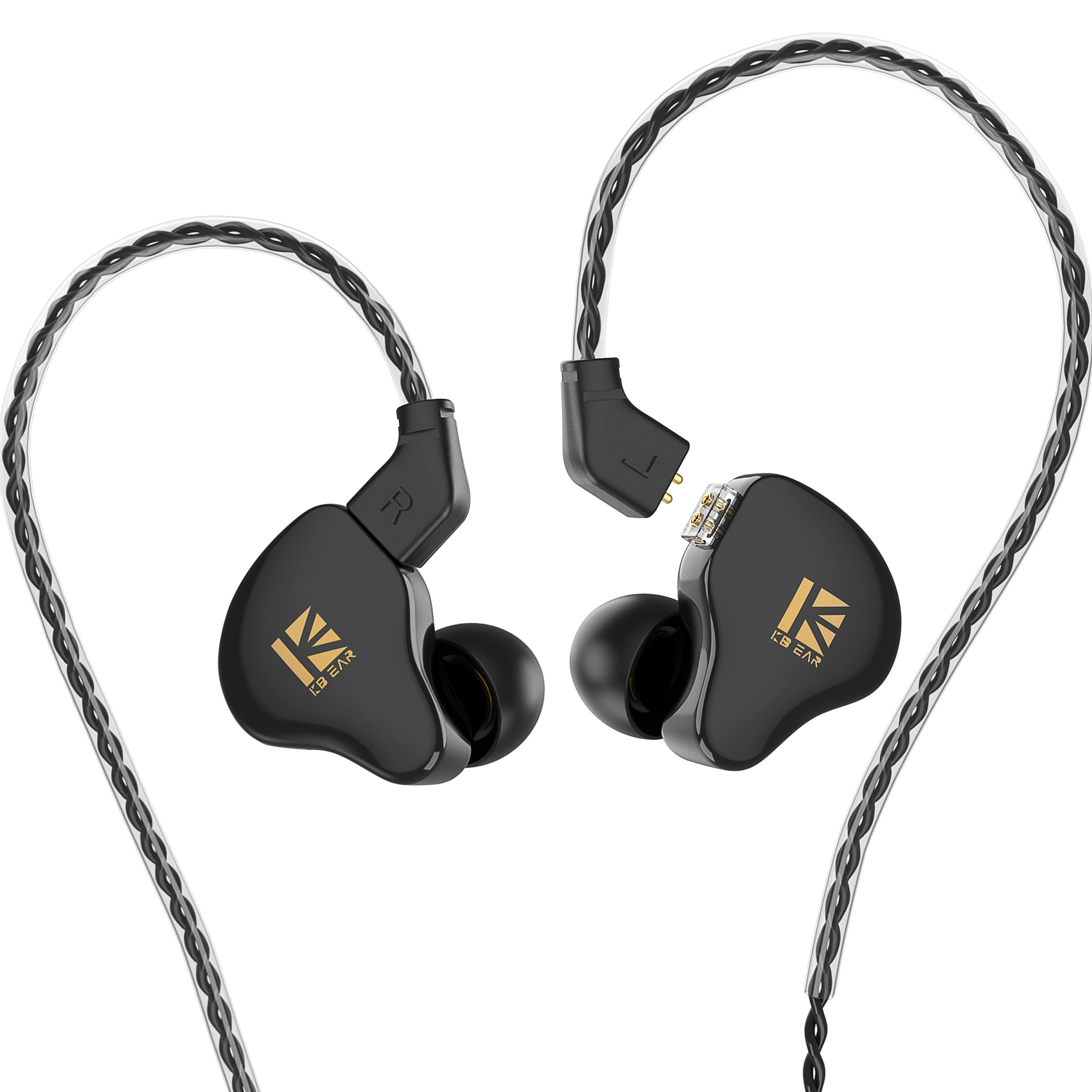 KBEAR KS1 หูฟัง HiFi เบสแน่น IEM แบบมีสาย ตัดเสียงรบกวน ENC สําหรับนักร้อง/นักดนตรี