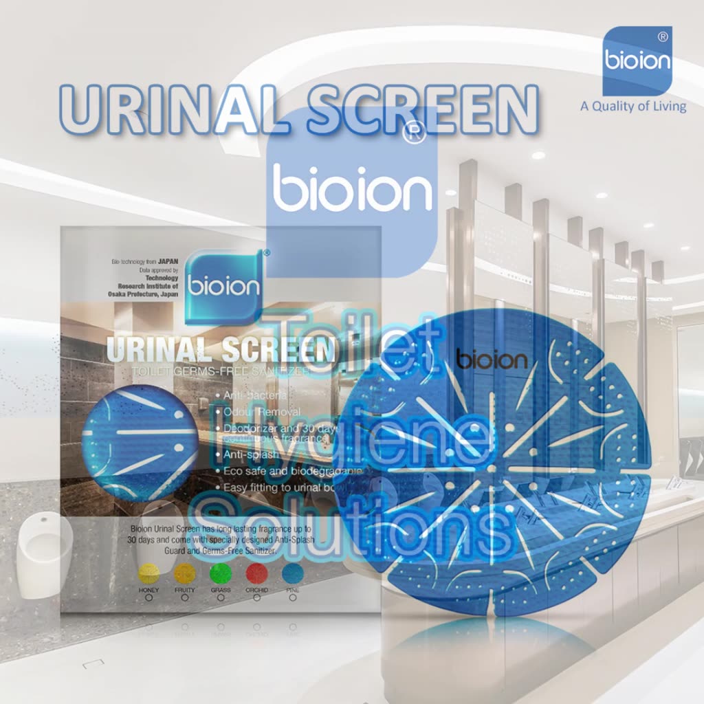 แผ่นดับกลิ่นปัสสาวะ BIOION แผ่นกันกระเด็นสําหรับโถปัสสาวะ แผ่นรองปัสสาวะกําจัดกลิ่น