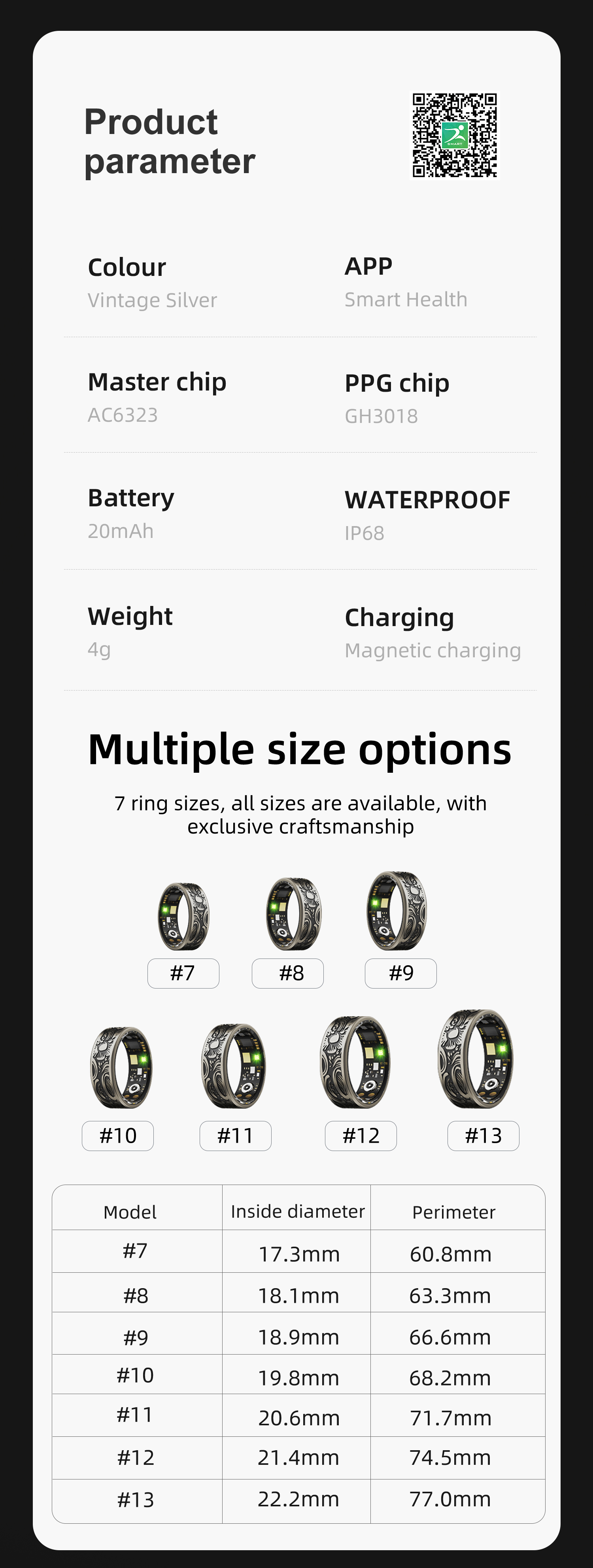 ใหม่วินเทจสมาร์ทแหวนผู้ชายผู้หญิง,อัตราการเต้นหัวใจออกซิเจนในเลือด,เครื่องวัดความดันโลหิต,กีฬากันน้ําสําหรับ หุ่นยนต์ ไอโอเอส ราคา ถูกที่สุด ดีลบีเคเค แกลเลอรีภาพที่ 9