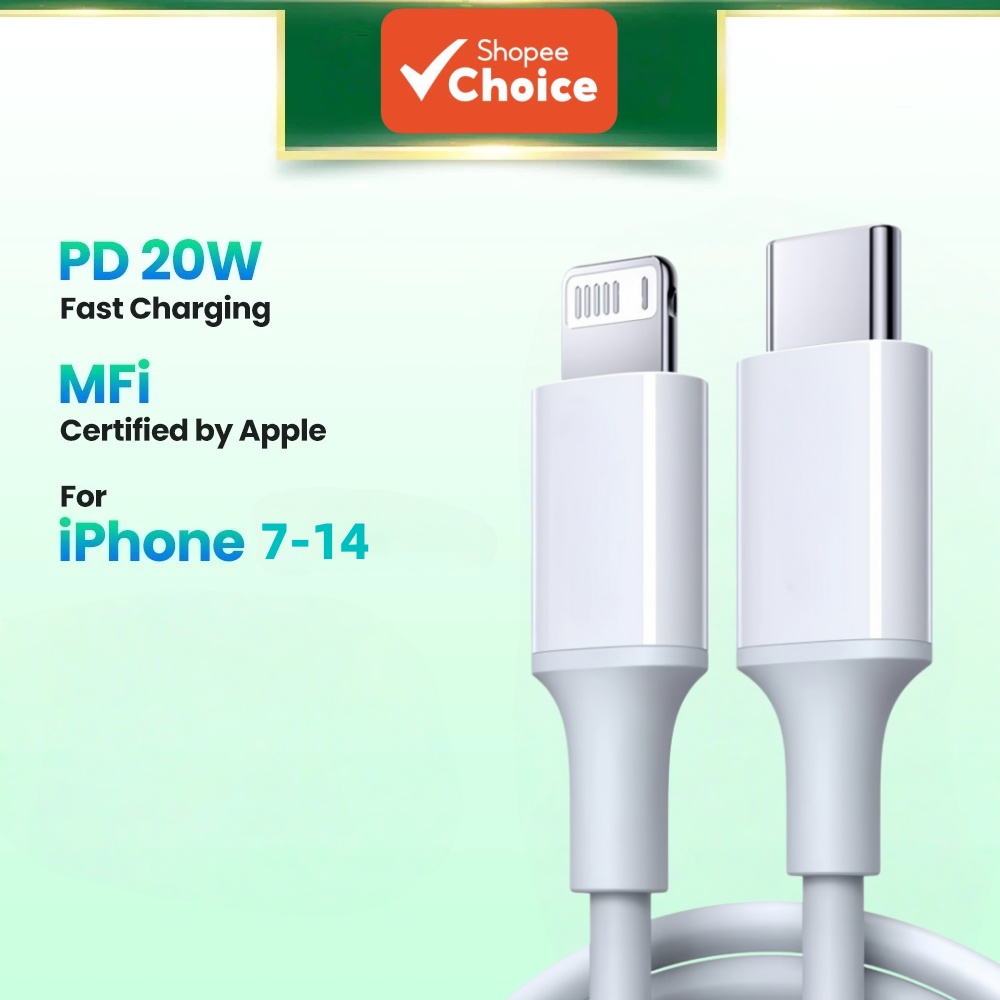 PD 20W MFi USB C ถึง L สายชาร์จเร็วสําหรับ i14 13 12