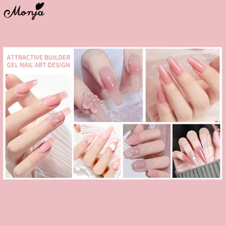 Monja 60g กาวเจลแบบแข็งไม่เหนียว ใช้ต่อเล็บเจล สร้างรูปทรงเจลเล็บปลอม DIY เครื่องมือทําเล็บปลอม