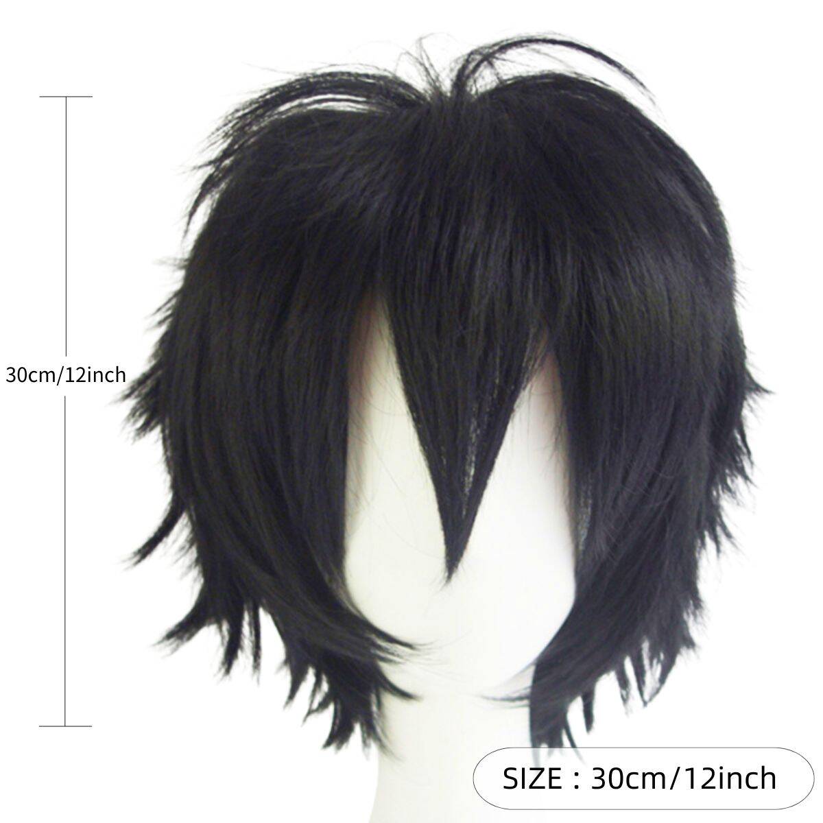 Death Note L Lawliet Al Rolette cos สีดํา Anti-upturned อะนิเมะผมสั้นการ์ตูน Reality แสดงวิกผมสังเคราะห์สําหรับผู้หญิงเต็มหัวผมจริง ราคา ถูกที่สุด ดีลบีเคเค แกลเลอรีภาพที่ 6