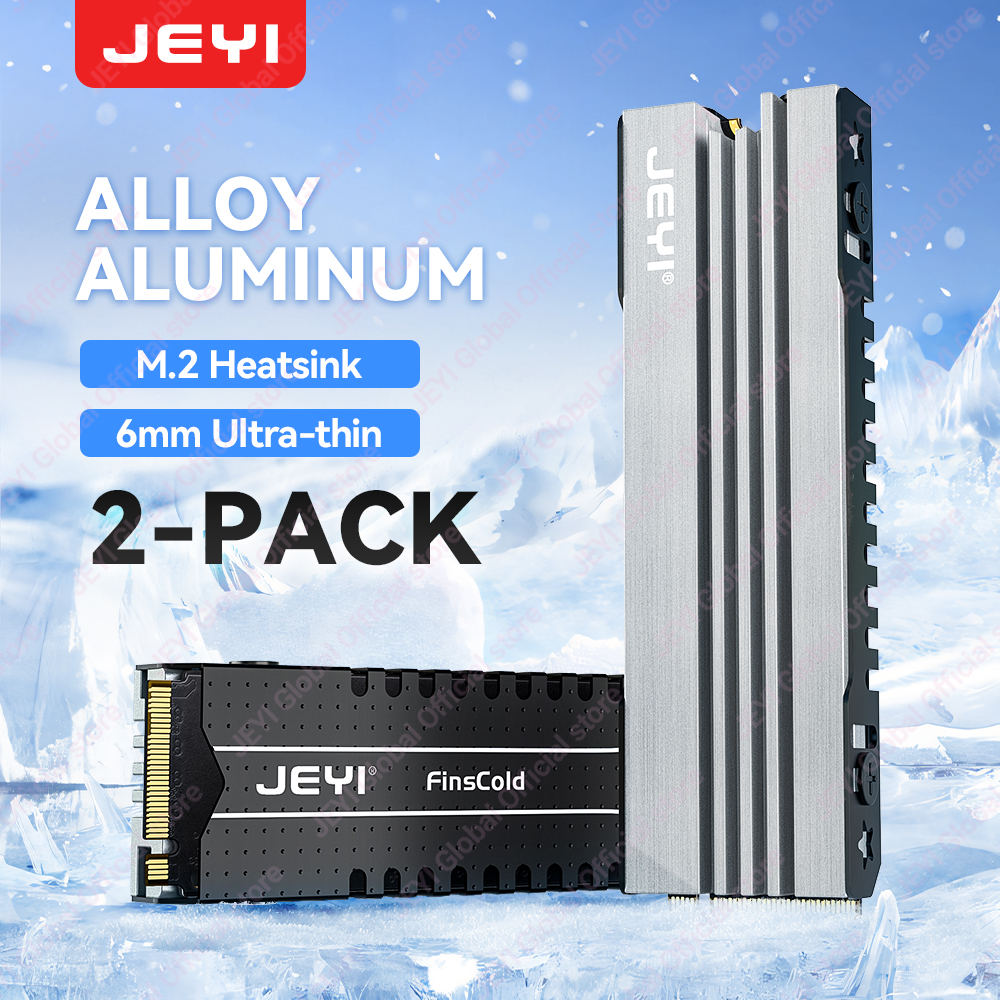 Jeyi Icold-007 แผ่นระบายความร้อน SSD M.2 2280 อะลูมิเนียม พร้อมแผ่นกันความร้อน สําหรับ PC และอุปกรณ์