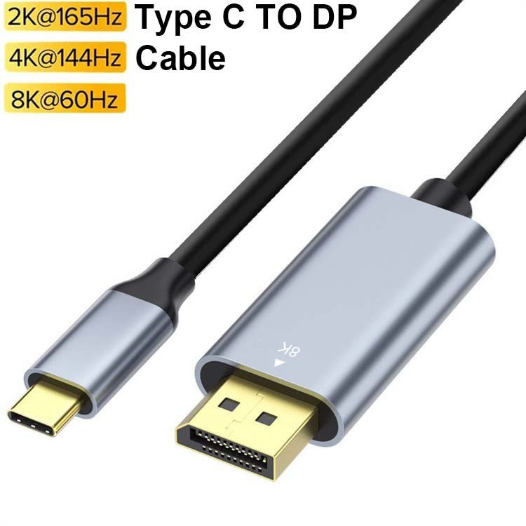 สายเคเบิล Type C เป็น Displayport 8K สาย USB C เป็น DP 1.4 8K 60Hz 4K 144Hz Thunderbolt3/4 อะแดปเตอร