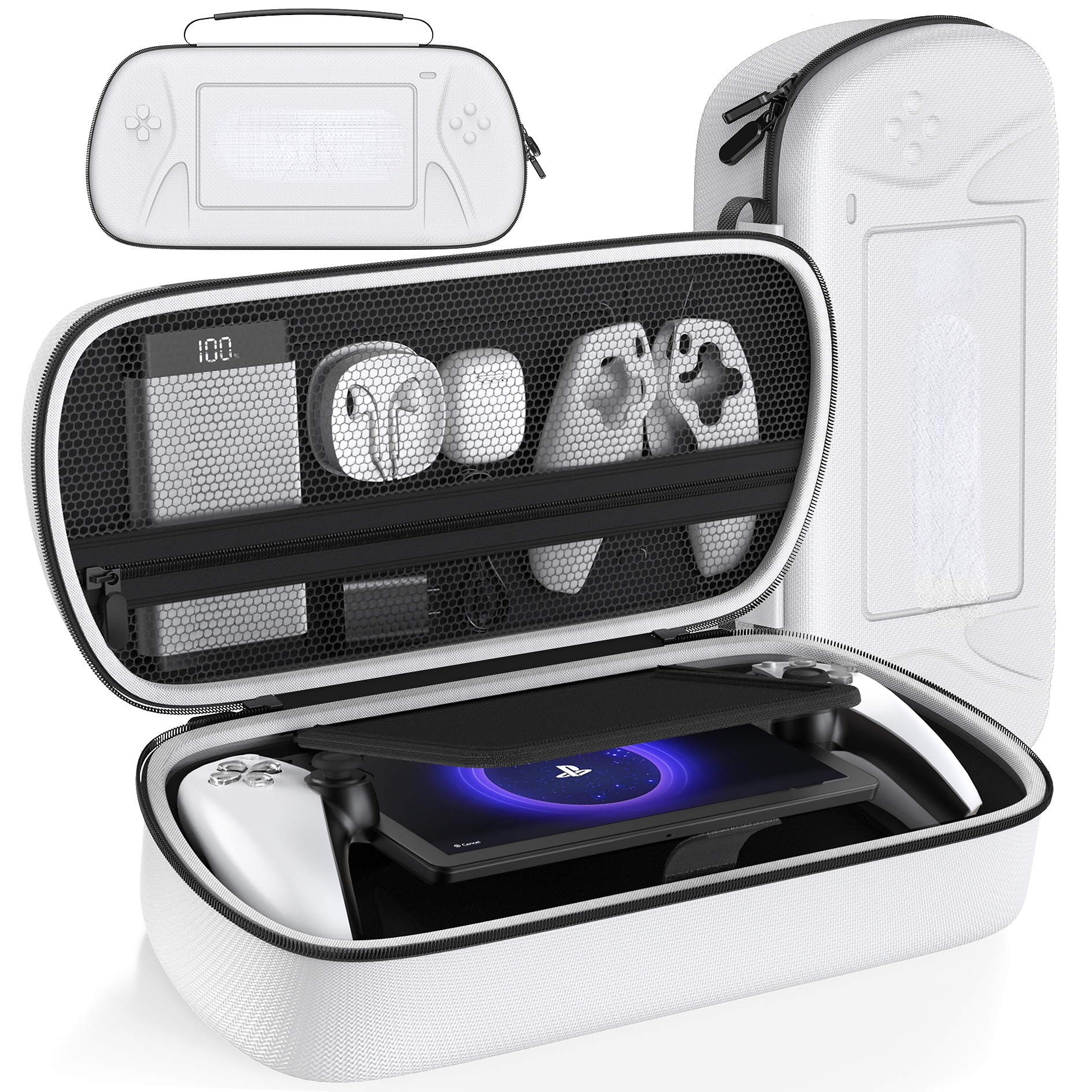 กระเป๋าใส่สําหรับ Playstation PS Portal กระเป๋าเดินทาง PS Portal พร้อมช่องซิปสําหรับใส่อุปกรณ์เสริม 