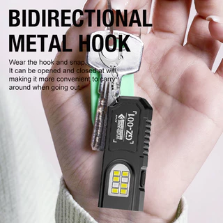 ไฟฉาย LED COB แบบพวงกุญแจ ชาร์จไฟผ่าน USB ขนาดมินิ น้ําหนักเบา แข็งแรง ติดแม่เหล็กได้ เหมาะสําหรับการทํางานกลางแจ้ง