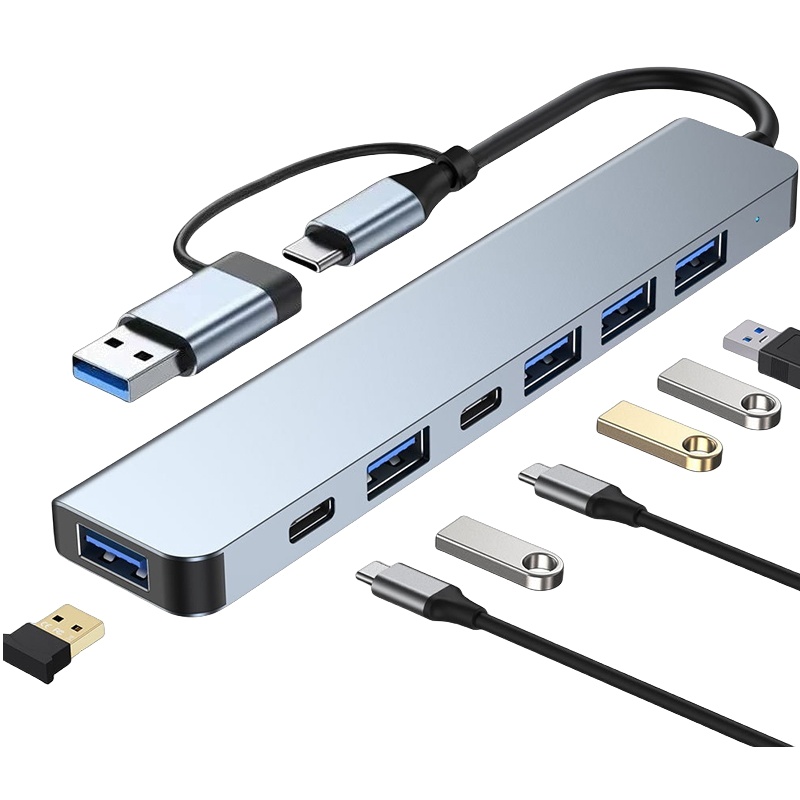 USB C Hub & Docking Station 7 in 1 PD ชาร์จ Type-C HUB สําหรับ MacBook