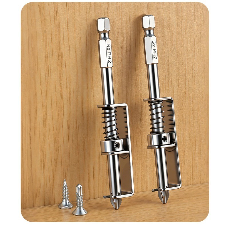 แฟนซีสปริงโหลดสกรูผู้ถือไขควงตําแหน่ง Anti Drop Universal สกรู Fastening เครื่องมือ PH2 1 PC