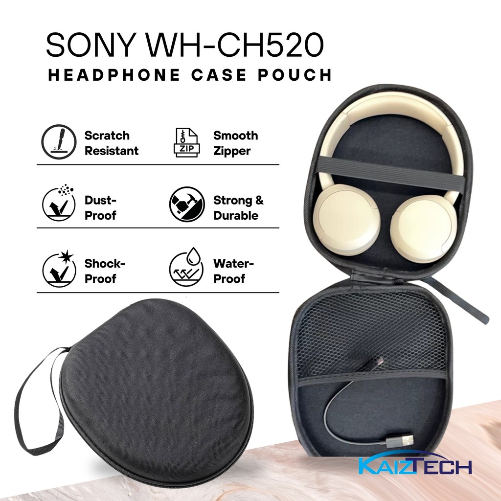 กล่องใส่หูฟัง EVA แบบพกพาสําหรับ Sony WH-CH520 CH520