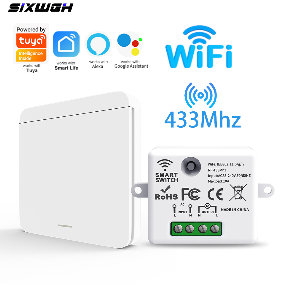 สําหรับ Tuya WiFi โมดูลรีเลย์ไร้สาย App Alexa สําหรับ Google Home สมาร์ท Wifi สวิทช์