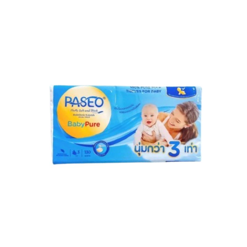 [Gift] Paseo Baby กระดาษทิชชู่เช็ดหน้า ห่อ 130 แผ่น หนา 3 ชั้น X1 (สินค้าสมนาคุณงดจำหน่าย)