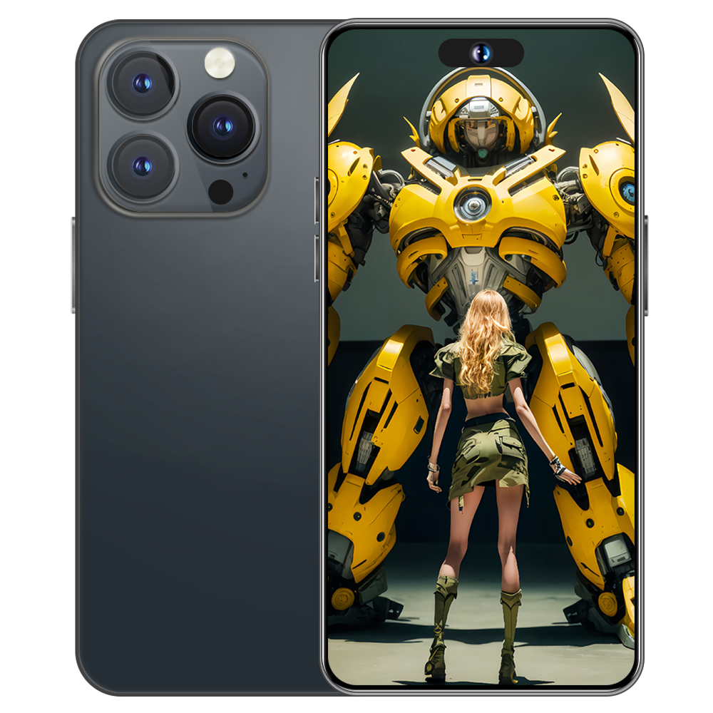I15 Pro Max สมาร์ทโฟน 4GB 256GB โทรศัพท์มือถือสองซิม 6.8 นิ้ว