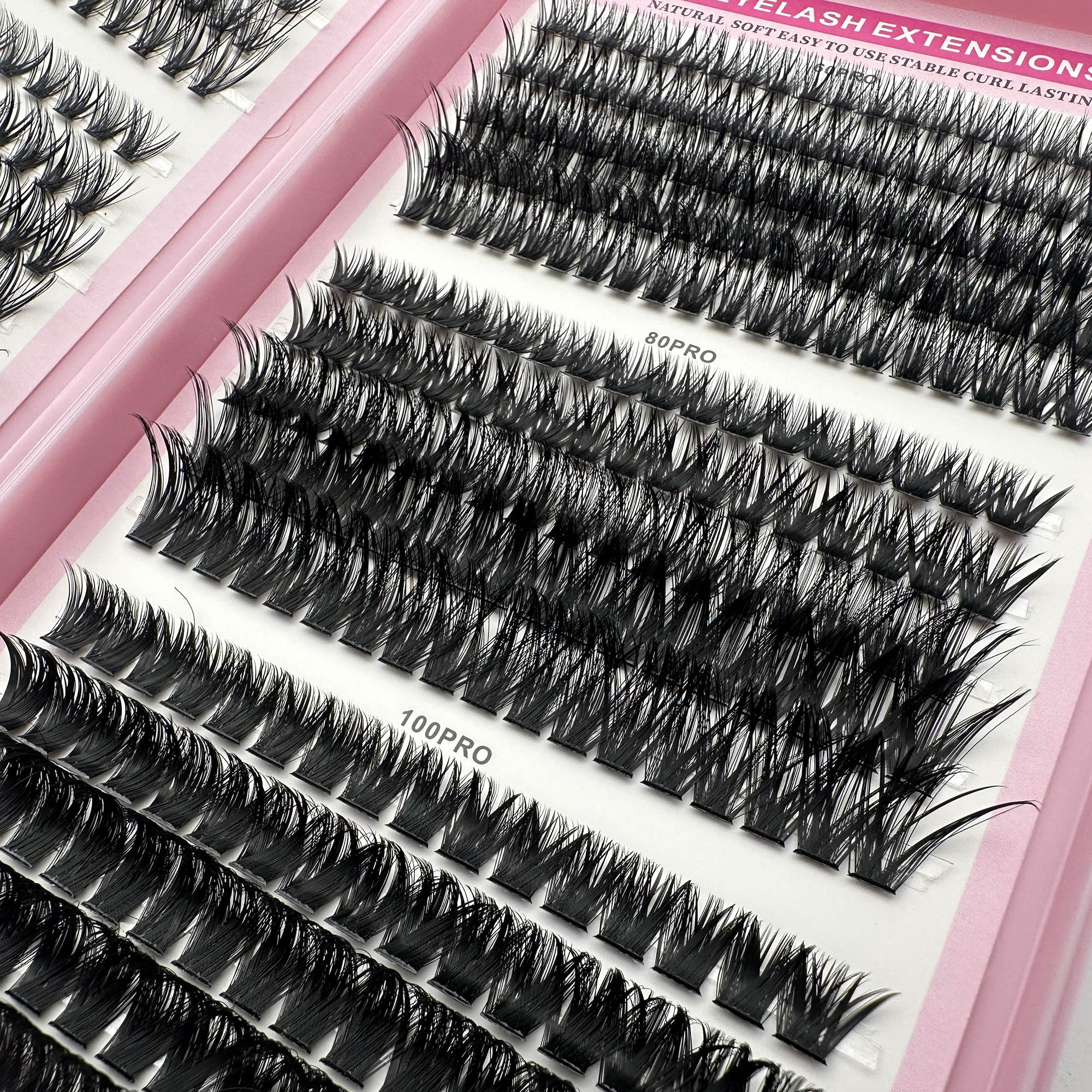 30/40/50ชิ้น Mixed Lash Clusters, ขนตาปลอมธรรมชาติสไตล์คลัสเตอร์ต่อหนังสือ - รูปที่ 2