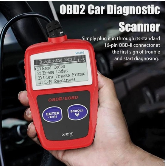 เครื่องสแกนเนอร์ OBD2 เครื่องอ่านรหัสรถยนต์เครื่องมือวินิจฉัยความผิดพลาดของเครื่องยนต์เครื่องมือตรวจสอบรถ