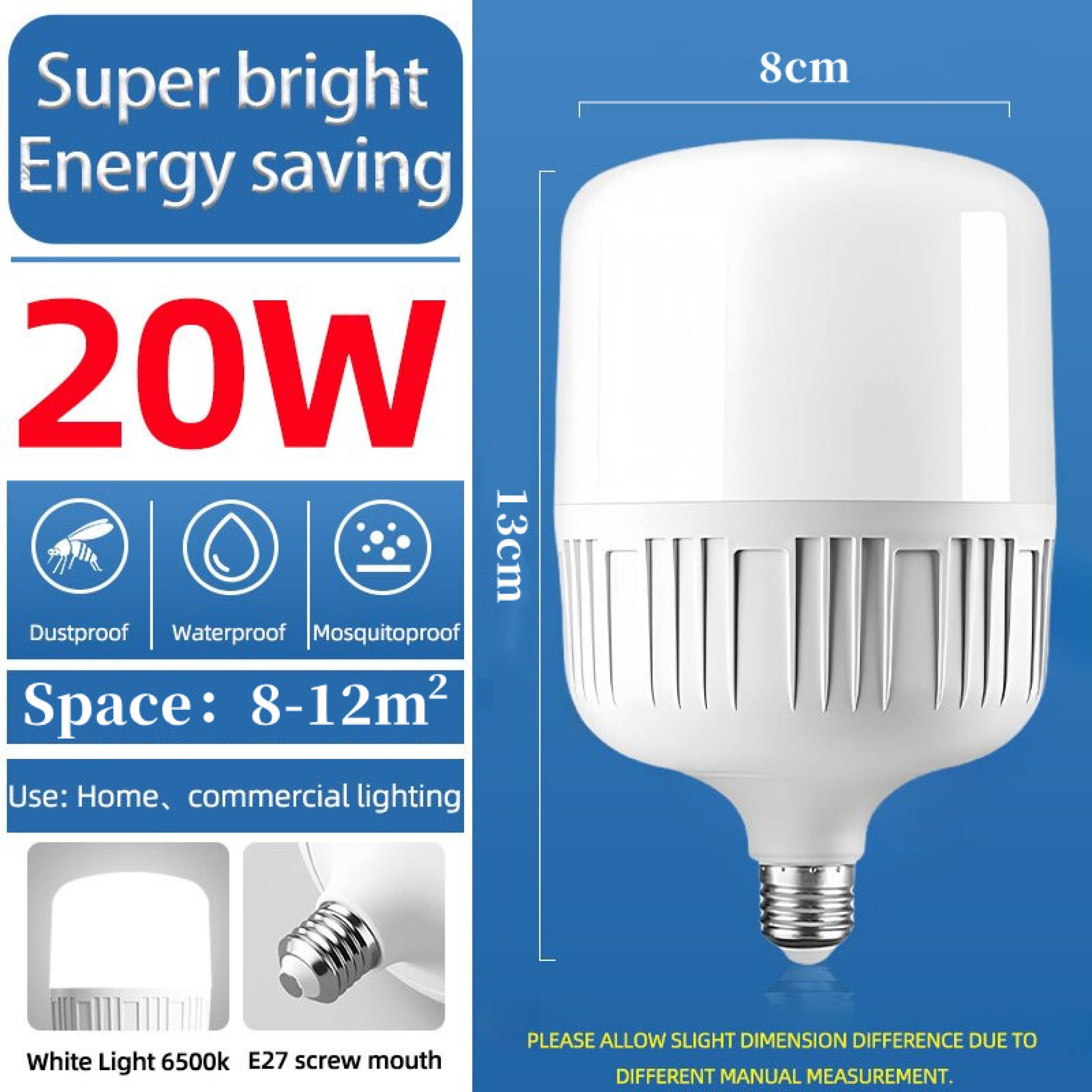 หลอดไฟ LED 7 ชิ้น E27 E40 20W, ไฟวิศวกรรมยกระดับกําลังสูง