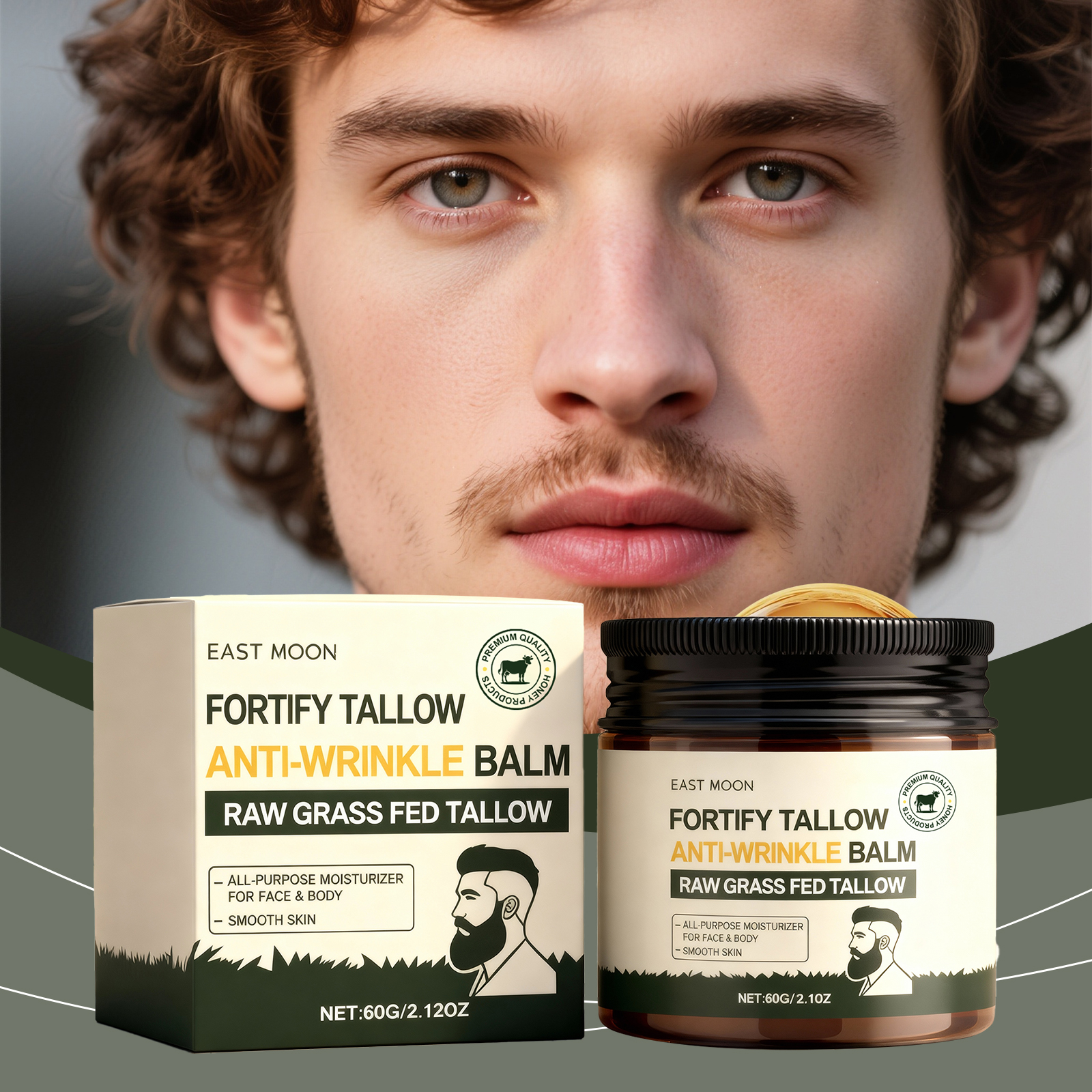 Tallow & Honey ครีมบํารุงผิวหน้าสําหรับผู้ชาย 60g เพิ่มความชุ่มชื้นและบํารุงผิวอย่างล้ําลึก ราคา ถูกที่สุด ดีลบีเคเค แกลเลอรีภาพที่ 3