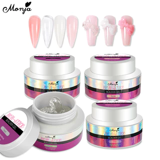 Monja 60g กาวเจลแบบแข็งไม่เหนียว ใช้ต่อเล็บเจล สร้างรูปทรงเจลเล็บปลอม DIY เครื่องมือทําเล็บปลอม