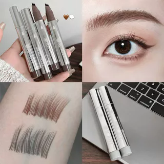 【ซื้อ 1 แถม 1】ดินสอเขียนคิ้วหลายแฉก กันน้ํา ติดทนนาน สีชัดแม่นยํา เส้นลื่น ไม่เลอะง่าย ให้คิ้วดูเป็นธรรมชาติ