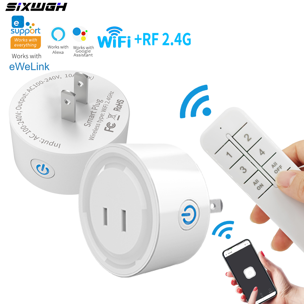 EWeLink WiFi Smart Socket 2-Pin Flat Plug คอนโทรลเลอร์ไร้สายสําหรับ Alexa