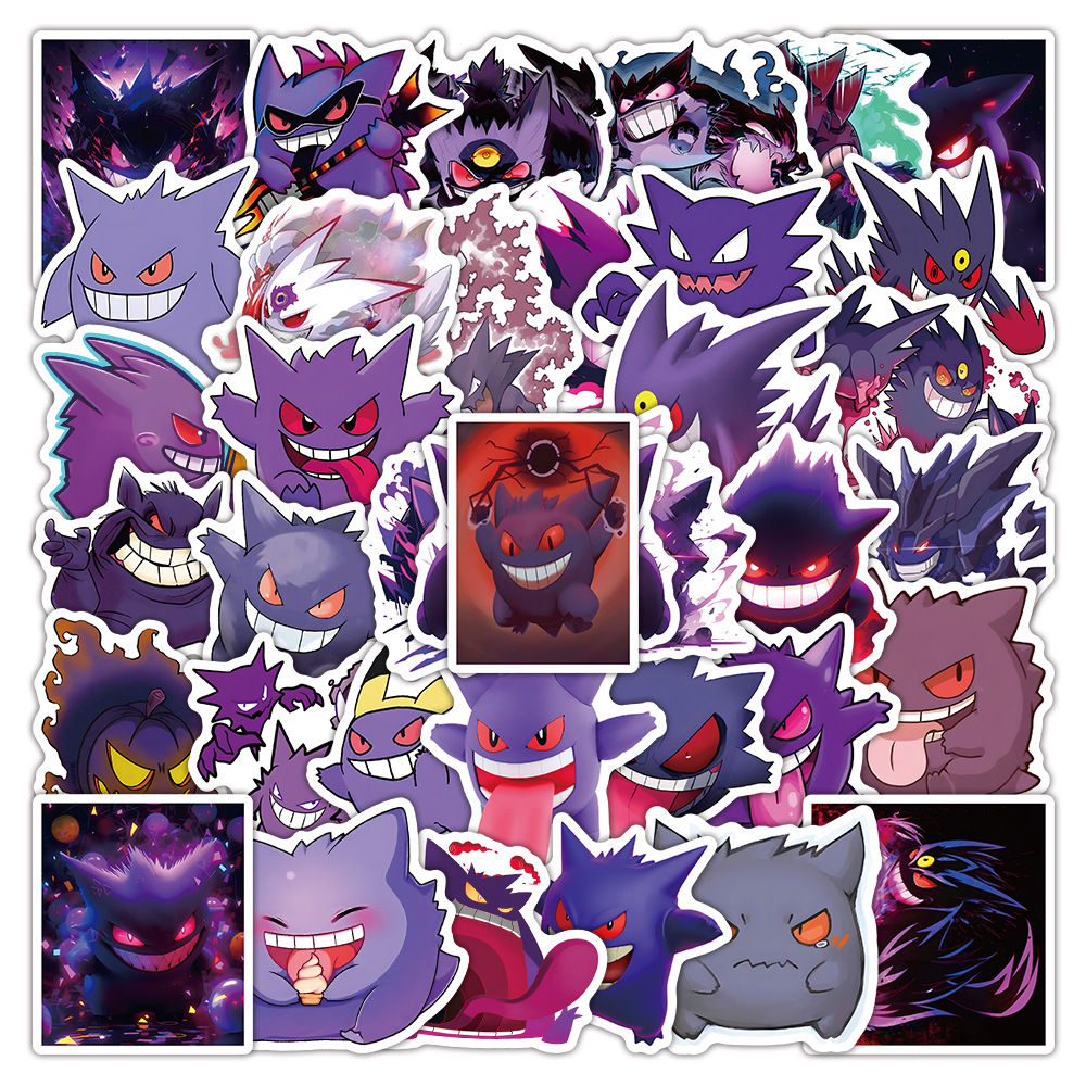 Gengar อะนิเมะ สติ๊กเกอร์กันน้ํา 54 ชิ้น สําหรับแล็ปท็อป โทรศัพท์ DIY Decals ส่วนบุคคล