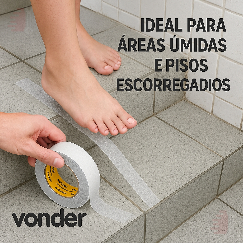 Dorable เทปกันลื่นโปร่งใส 15 ม. x 50 มม. เหมาะสําหรับพื้นที่เปียก Vonder ความปลอดภัย 1 ม้วน