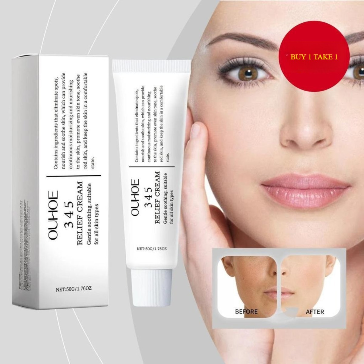 รีลีฟ ครีม 345 - มายด์ แอนด์ รีเฟรชชิ่ง ไฮเดรตติ้ง แอนด์ สงบผิว​Care 345 ครีม ออริจินัล