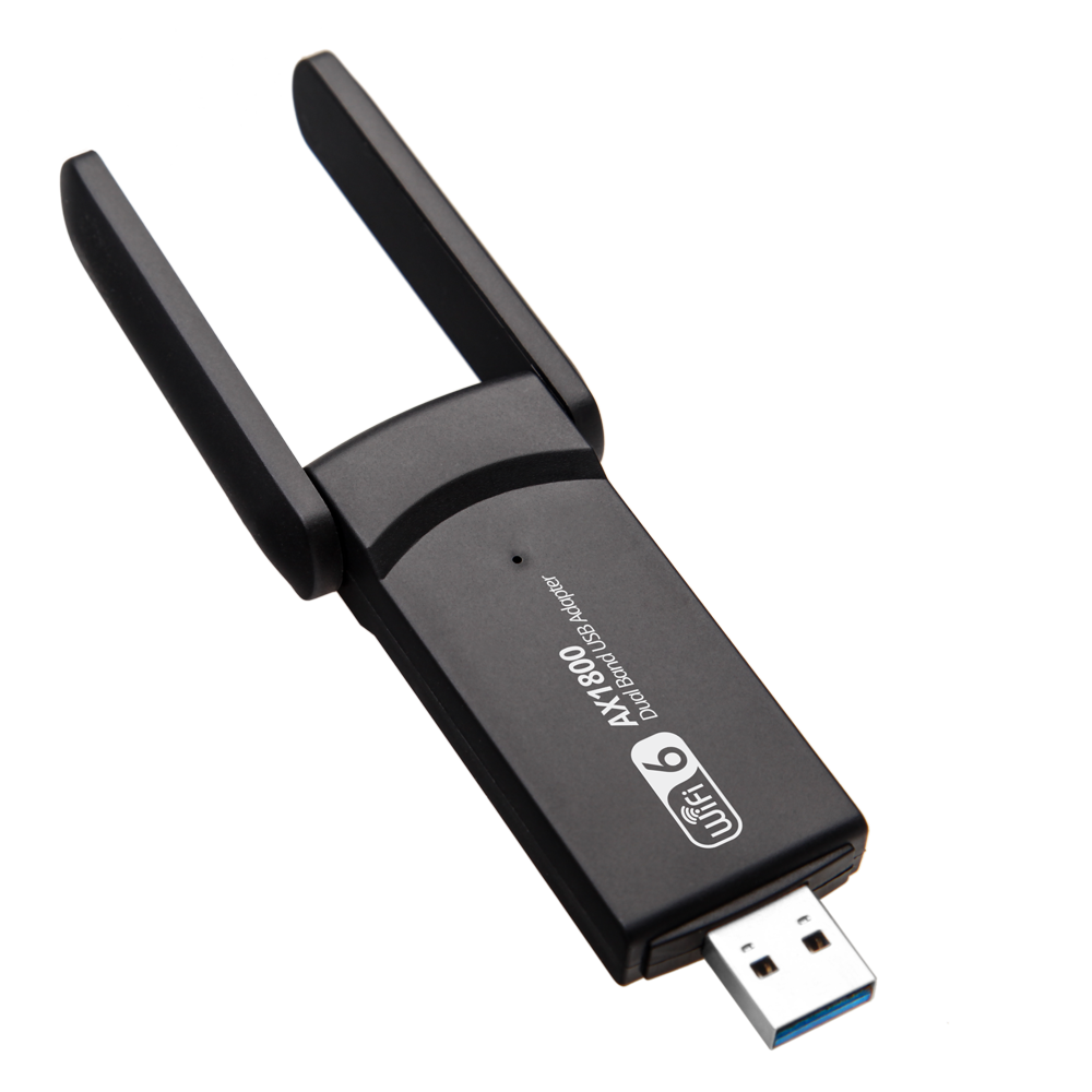 อะแดปเตอร์เครือข่ายไร้สาย USB 3.0 Wifi 6 ความเร็ว 1800Mbps AX1800 ตัวรับสัญญาณแลนไร้สาย 2.4GHz/5.8GH