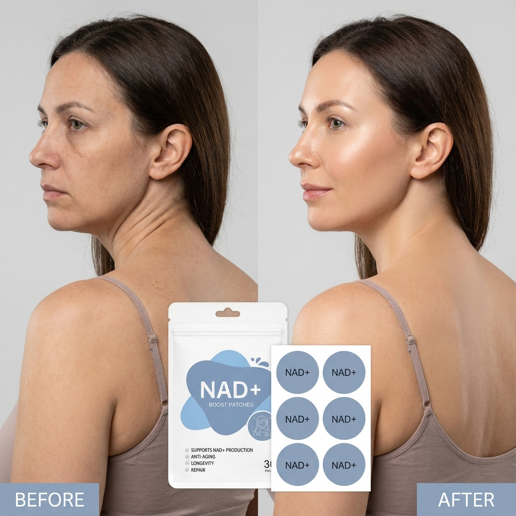 Resveratrol Niacinamide แผ่นแปะต่อต้านวัย 30 ชิ้น | CoQ10 ต่ออายุผิวกระชับ | ไฮเดรติ้ง คอลลาเจน บูสท