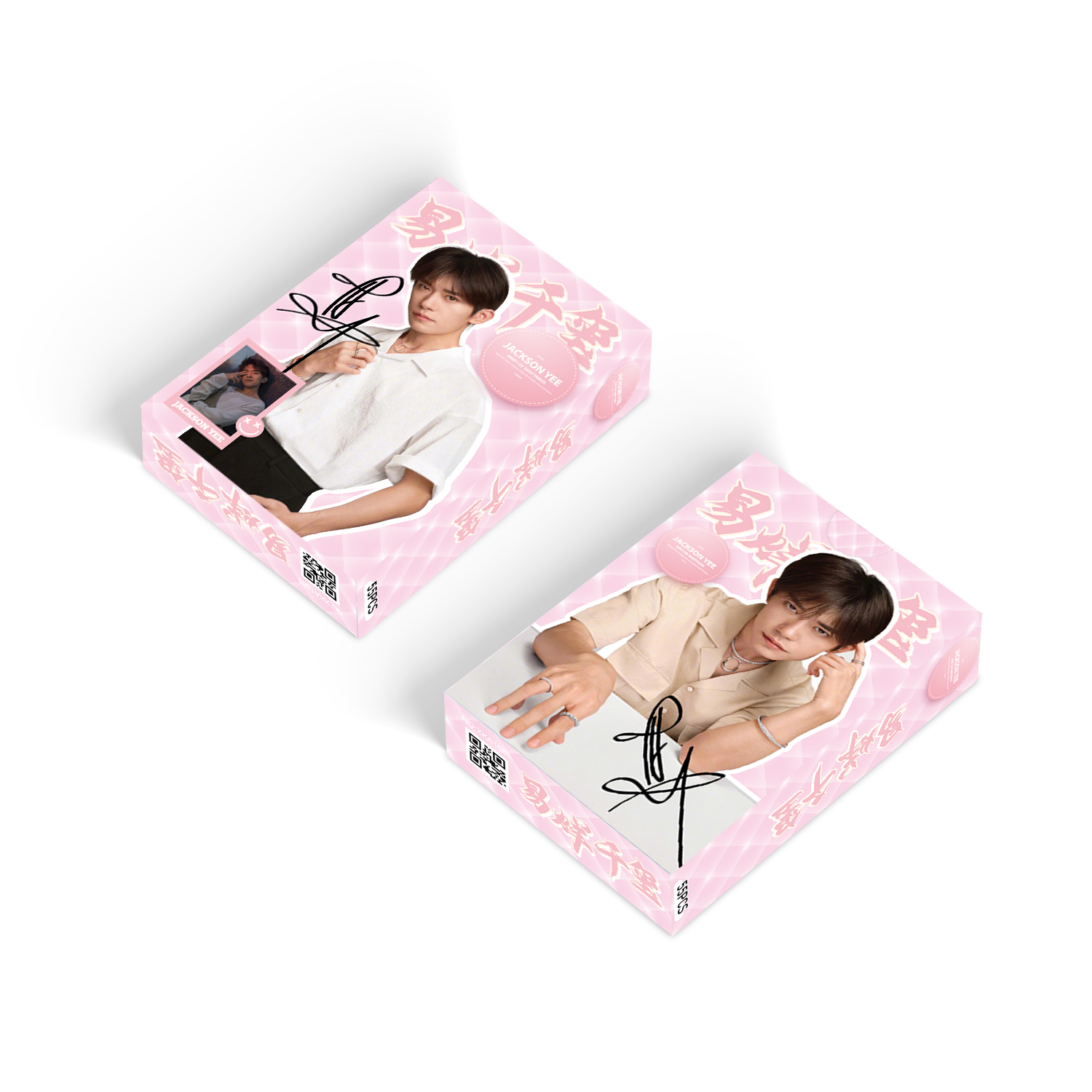 YiYangQianXi 55 ชิ้น Photocard Collection FanGoods สมุดภาพวัสดุ PhoneCaseDecor ของขวัญ