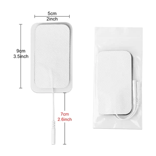 TENS EMS แผ่นเจลอิเล็กโทรด 10 ชิ้น – แผ่นทดแทนไม่ทอแบบมีกาวในตัวสําหรับบําบัดกล้ามเนื้อและบรรเทาอาการปวด